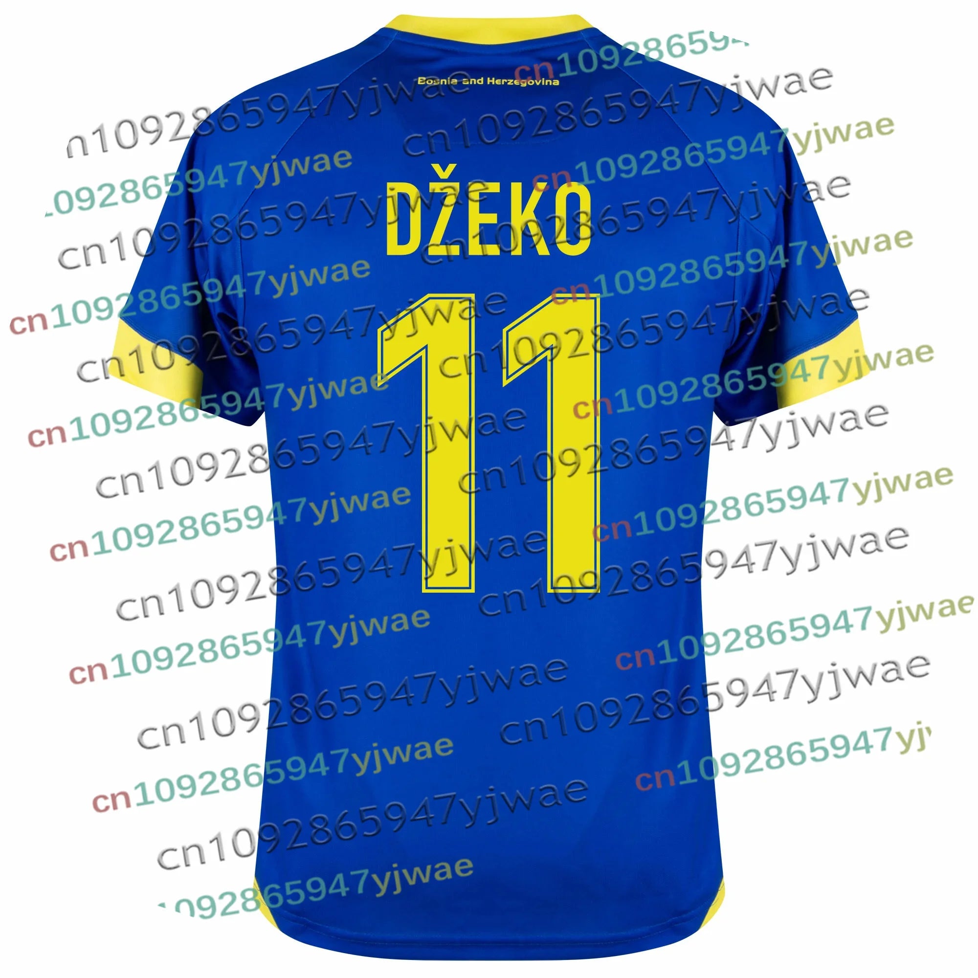 25/26 Bosnia And Herzegovina Soccer Jersey DZEKO 11 Football T-Shirt Parent-child Training Home Away Blue White Top Fan Uniform
