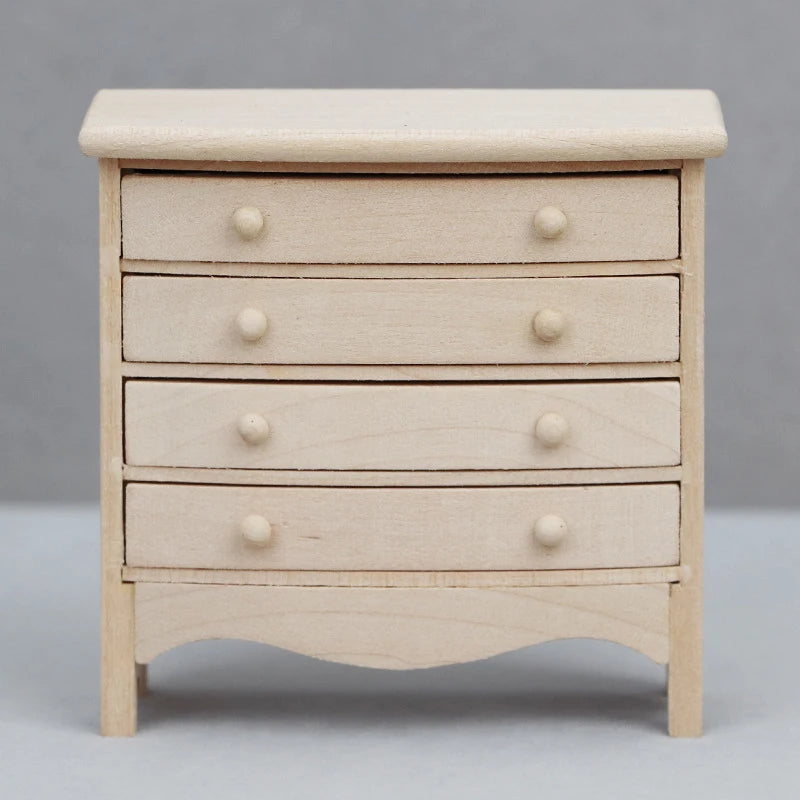 1:12 Doll House Bedroom Furniture Dollhouse Miniature Bedside Table Series Storage Cabinet Drawers Model Decor Toy Accessories