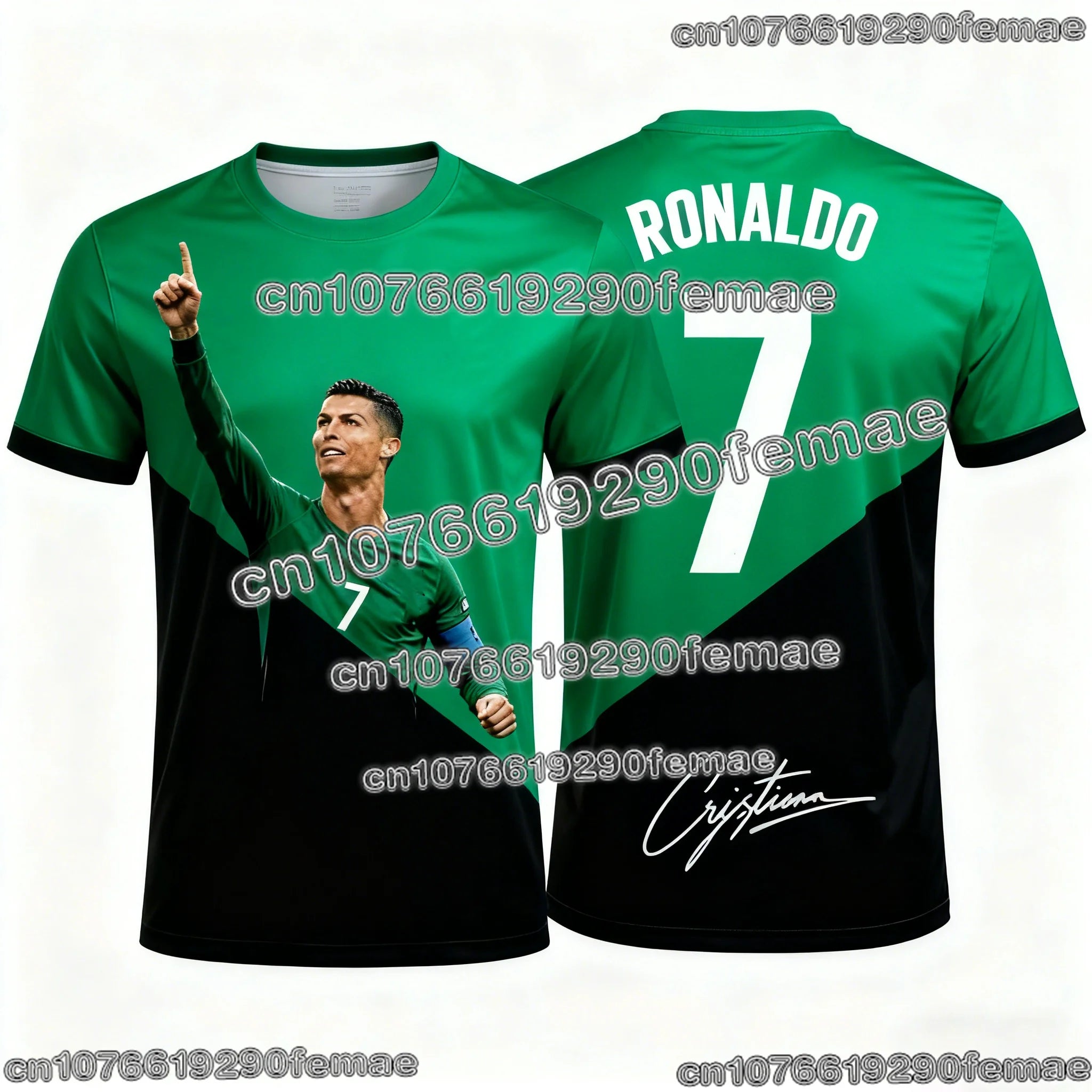 Ronaldo 7 Football Jersey ChatGPT AI Fan Edition Summer Soccer Training Tops Casual Comfortable Sportswear for Men and Children
