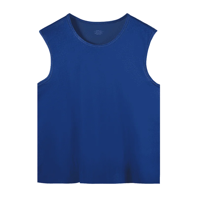 Men's pure cotton vest breathable slim youth sports foundation hurdle I loose summer thin halter undershirt