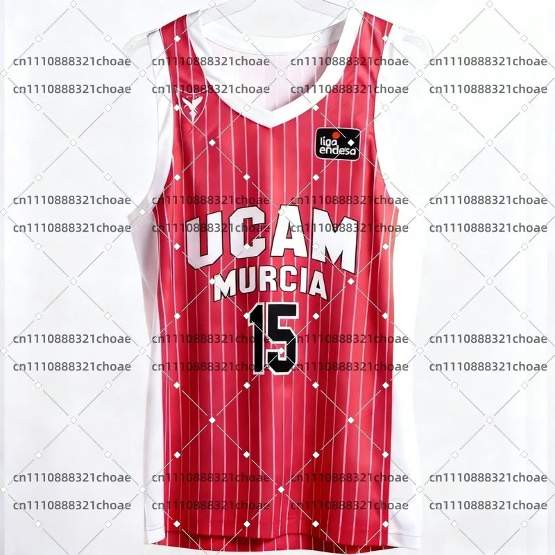 2026 New Spanish Basketball Jersey UCAM Murcia Basketball Game Fan Special Jersey Kit Basketball Quick Dry Sports Vest Beachwear