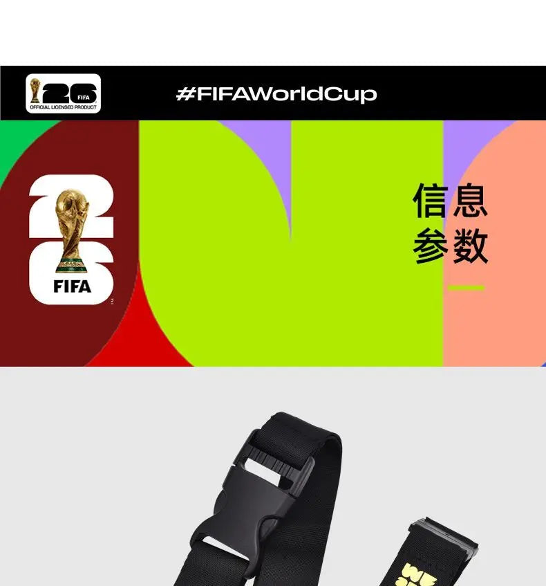 Official Licensed FIFA 2026 World Cup USA Canada Mexico Black Trophy Lanyard Football Fans Neck Strap Pendant Accessories