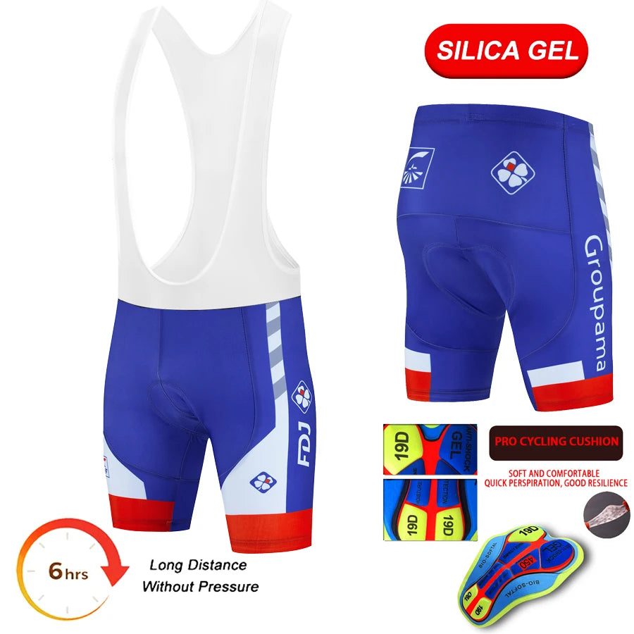2026 FDJ Shockproof Summer Cycling Shorts 19D Gel Pad Cycling Short Pants Mountain Bike Shorts Cycling Clothing Bicycle Clothes