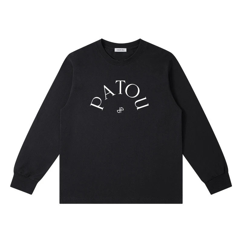 Exported to Japan Japan Style Luxury brand Cotton letter Printed Couple Tees Summer Harajuku Men/Women Loose Long sleeve Tees