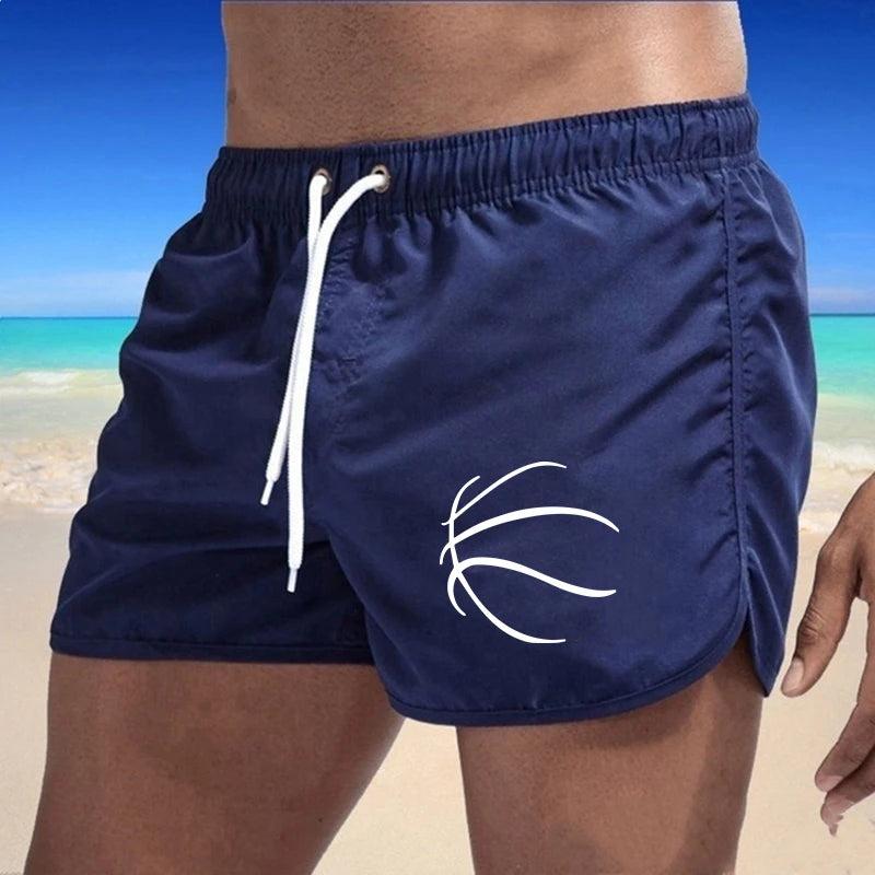 2026 Casual Mens Beach Shorts Print Man Swimwear Summer Daily Elastic Waist Sweatpants Surf Quick Drying Swimming Sports Shorts