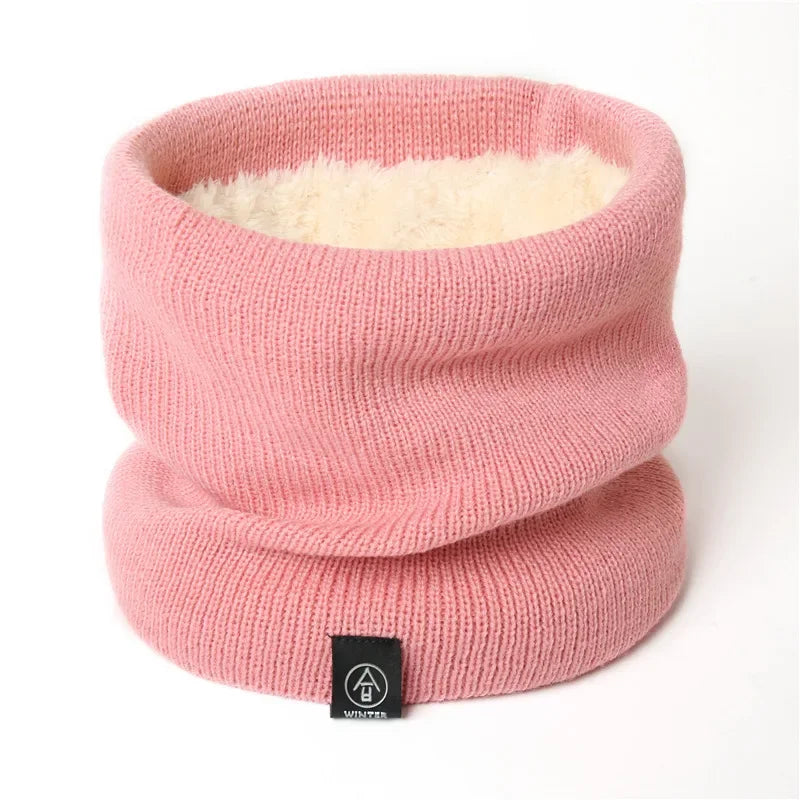 Fashion Women Knitted Scarf Solid Cashmer Like Winter Snood Scarves Lady Warm Thick Unisex Men Neck Scarfs Ring