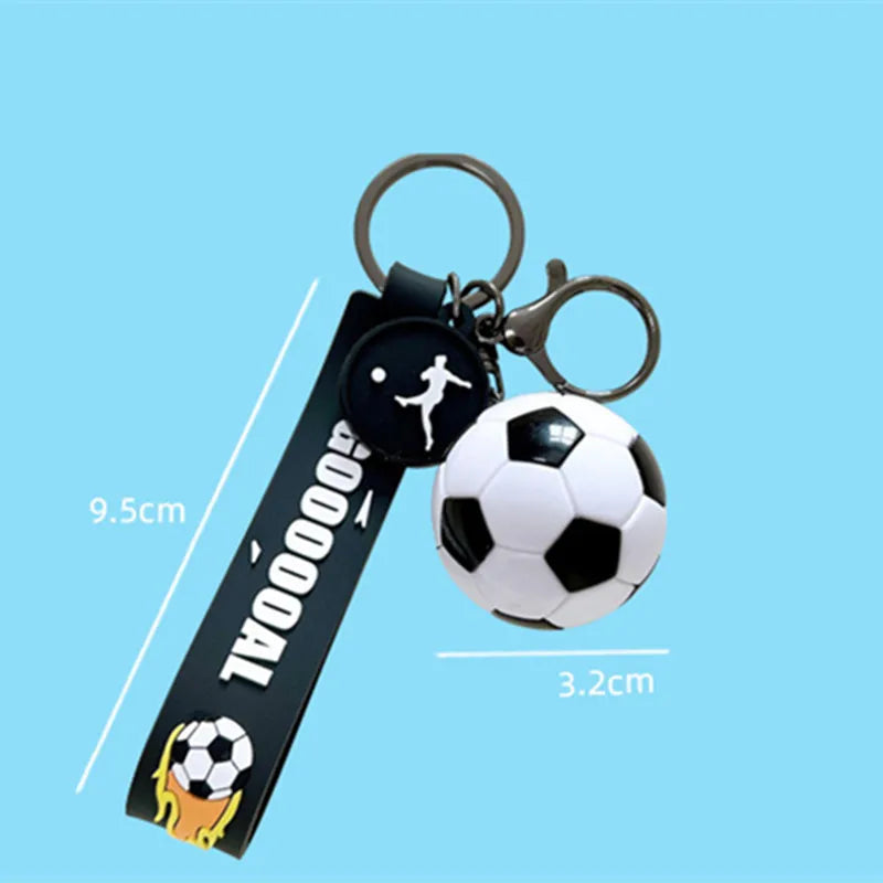 Football Keychain For Fan PVC Soft Glue Soccer Pendant Keychain Accessories Bag Decoration Qatar Cup Souvenirs Key Chain Gifts