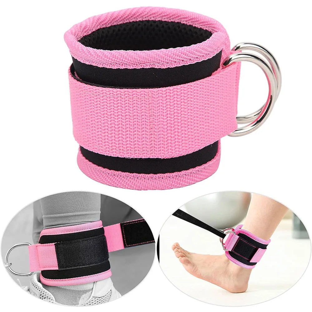 Ankle Straps Leg Strength Workouts Pulley Adjustable D-Ring Support Cuffs Sports Exercises Fitness Home Gym Booty Workouts