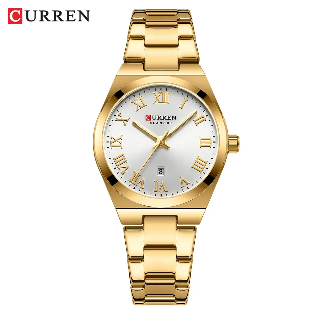 Women Small Face Watch,Stainless Steel Watch Women,Womens Watch with Calendar,Lady Analog Quartz Watch,Ladies Waterproof Watch
