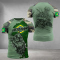 Brazil Flag Men's T-Shirt 3D Print Brazilian T Shirt Summer Oversized Jersey Camo Short Sleeve Sports Tactical Tee Tops Clothes