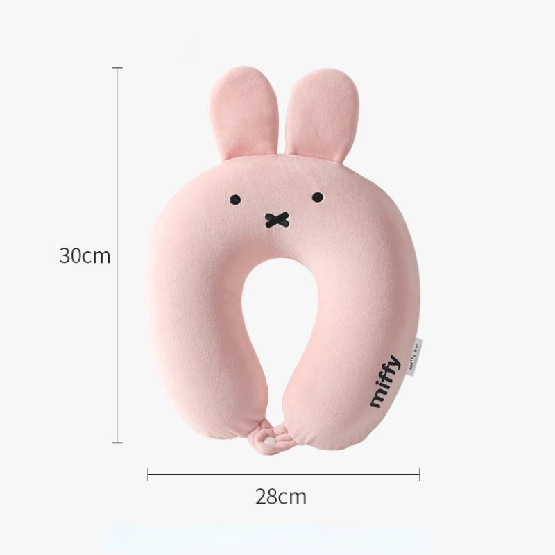 Cartoon Miffys U Pillow Cute Rabbit Memory Foam Neck Pillow Office Airplane Car Pillow Sofa Cushion Decoration Birthday Gifts