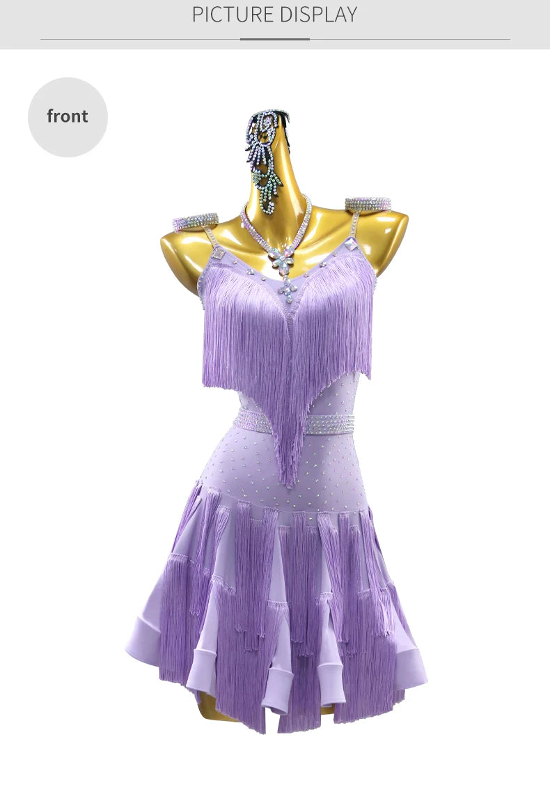 Dress For Dancing 2026 Latin Dance Parties Wear Womens Costume Ballroom Clothes Sexy Skirt Girls Prom Stage Jumpsuit Sports Suit