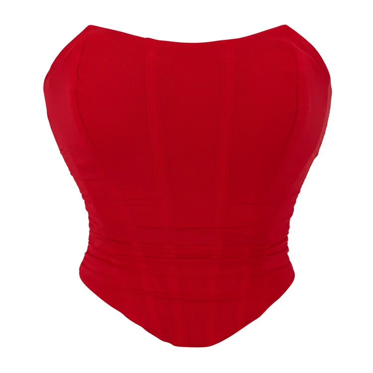 Women's Corset Crop Tops Summer Breathable Mesh Sleeveless Off Shoulder Bustier Skinny Fit Casual Tanks