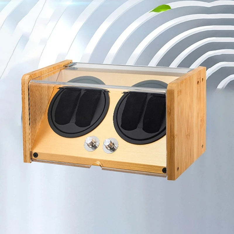 Wooden Watch Winders Silent Automatic Watch Winder Rotating Mechanical Wrist Watches Winder Luxury Watches Storage Boxes