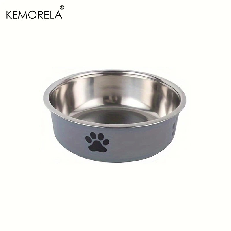 Non-Slip Dog Bowl For Large Medium And Small Cats And Dogs Drinking Water Feeding Pet Bowl Stainless Steel Pet Food Bowl