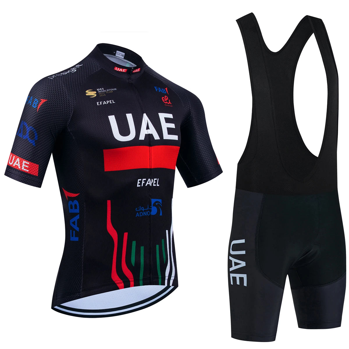 New 2025 PINK YELLOW Cycling Jersey UAE TEAM Bike Jersey Shorts Set Ropa Ciclismo Men Women Summer Pro Bicycle Maillot Clothing