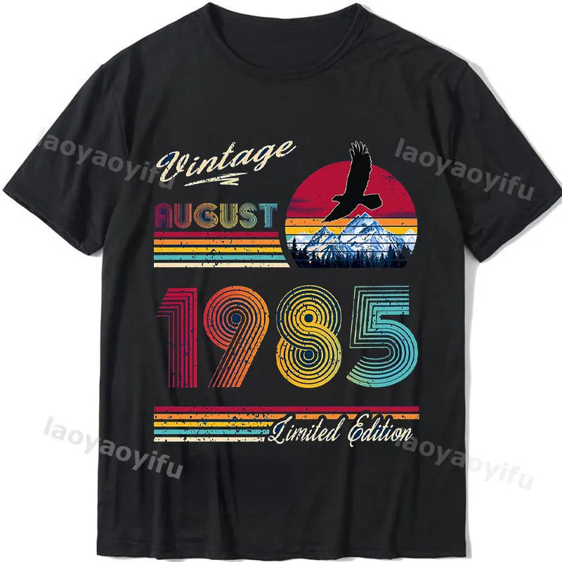 2024 Unisex Summer Tops Tshirt Vintage 1984 Classics Tshire Streetwear Printed T-shirt Top  Retro Style Tshirt