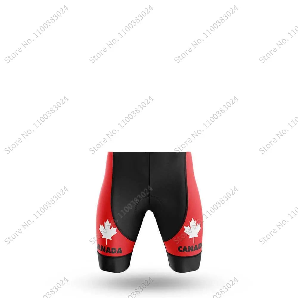 2024 Canada National Team Cycling Jersey Set Summer Maple Leaf Clothing Road Bike Shirts Suit Bicycle bib Shorts MTB Ropa