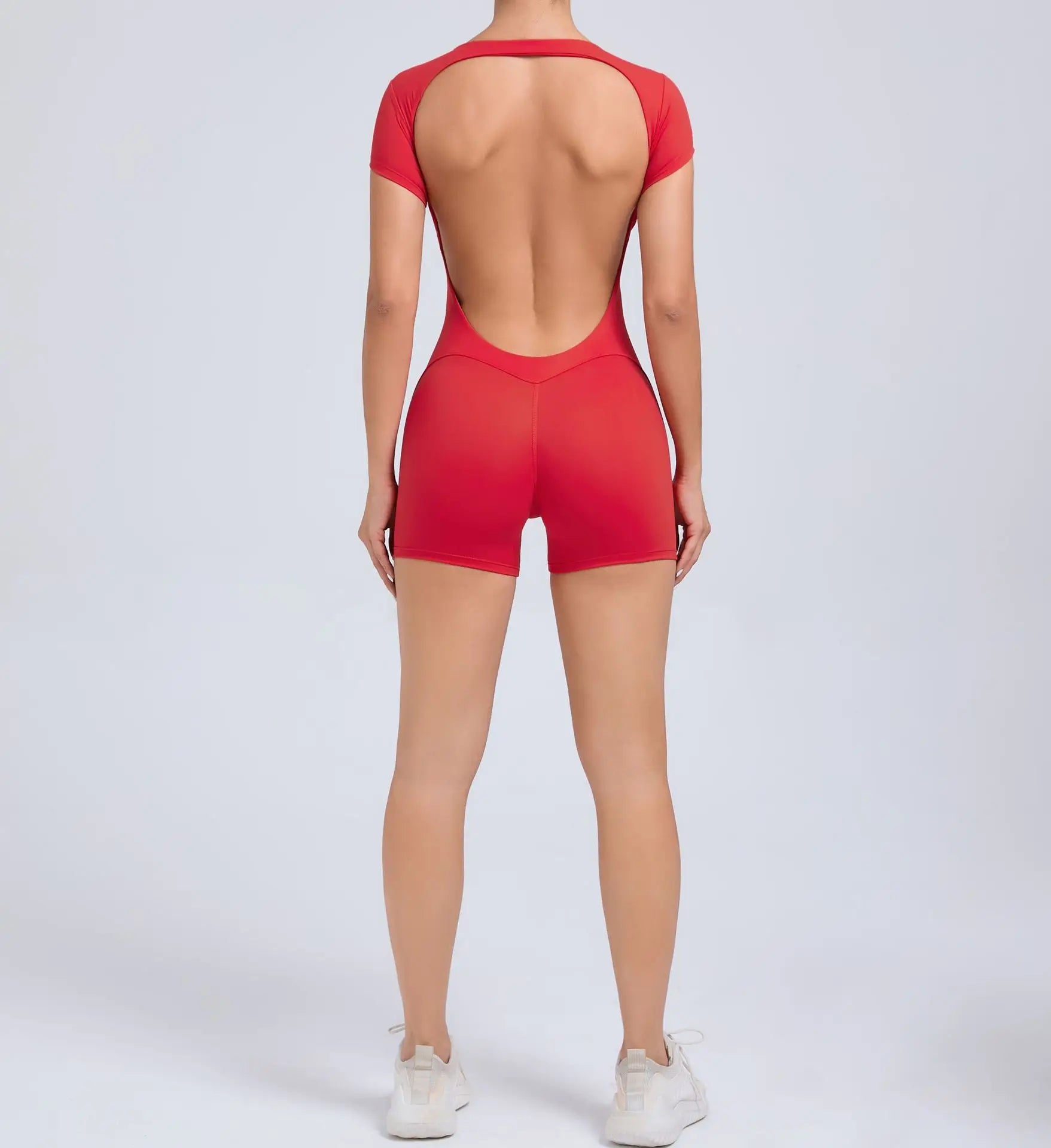 New Yoga shorts Jumpsuit OPEN BACK TEE BODYSUIT Tight Fitting Hip Lifting Exercise Fitness Clothing Breathable Cycling Jersey
