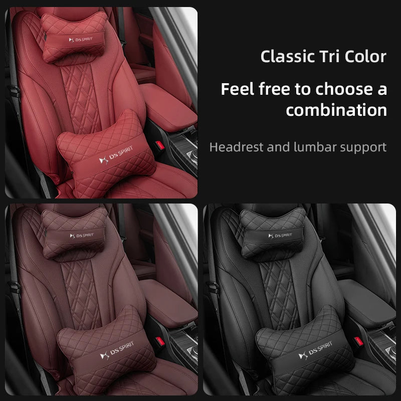 Car Seat Neck Pillow Headrest Lumbar Waist Support Cushion For DS SPIRIT DS3 DS4 DS5 5LS DS6 DS7 DS9 WILD RUBIS E-Tense DIVINEDS