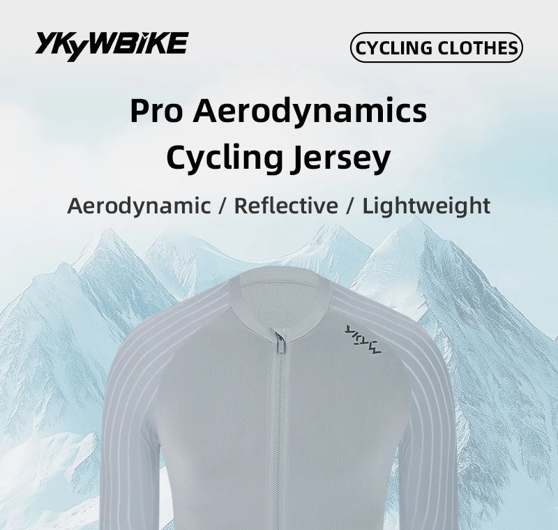 YKYWBIKE Man's Cycling Jersey 2026 Summer Road Bike Shirt YKK Zipper Bicycle Jersey Breathable Aerodynamic Raglan Sleeve