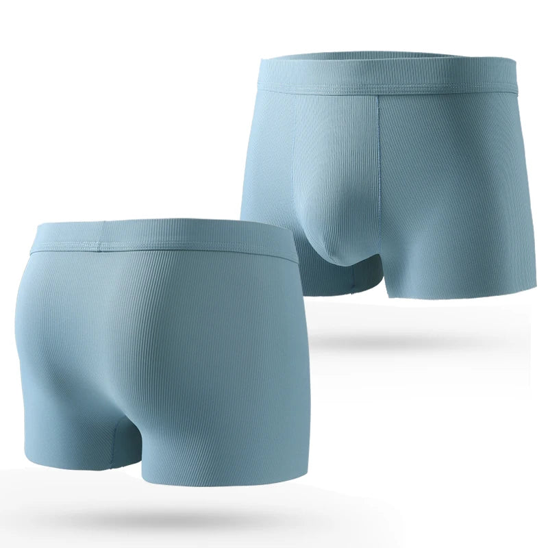Ice Silk Antibacterial Men's Underwear. Thin and breathable style for summer. Men's boxer shorts. Trendy men's flat -