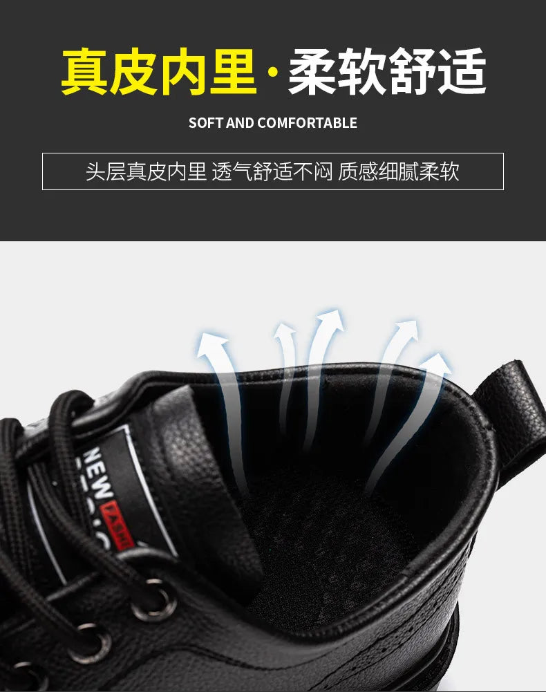 Safety Shoes Men Work Sneakers Indestructible Shoes Anti-puncture Shoes Waterproof Comfortable Work & Safety Boot 2025