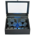 Automatic Watch Winder for 6 Watches with Quiet Motor Usb Led PU Leather Mechanical Watch Box Variable Speed for Watchmaker
