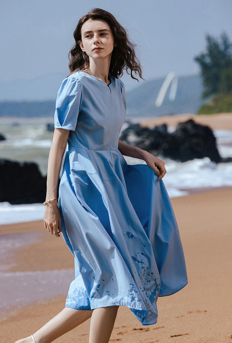 TOYOUTH Women Dress 2025 Summer New Elegant Dress 8529009