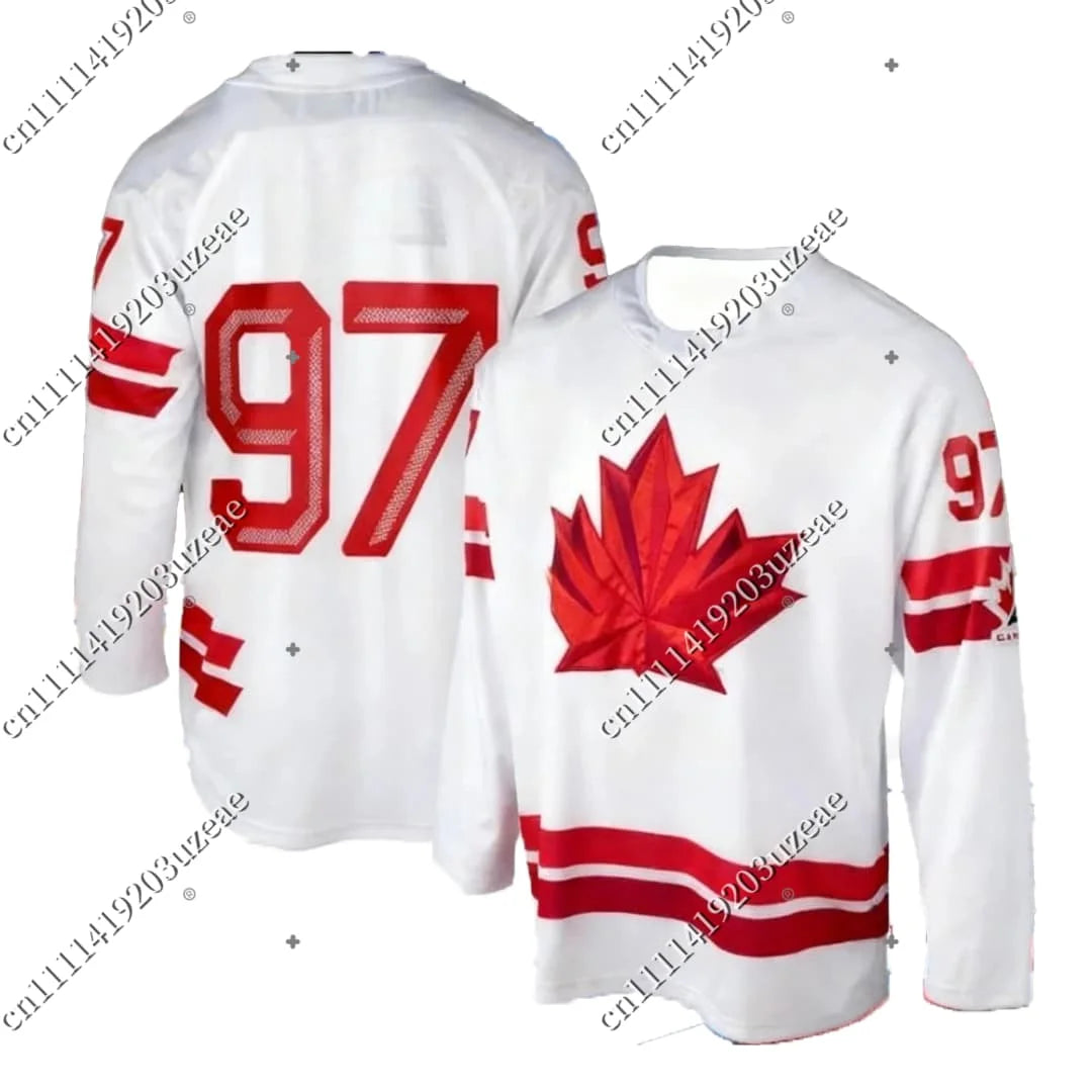 2026 New Canada Hockey Jersey #87 Crosby #97 #29 Men's Ice Hockey Long-Sleeve T Shirt Breathable Sportswear for Men Women