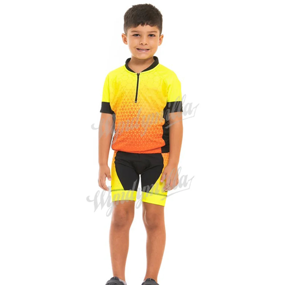 Kids Cycling Jersey Set Boys Summer Cycling Clothing MTB Ropa Ciclismo Child Bicycle Wear Sports Suit children's cycling clothes