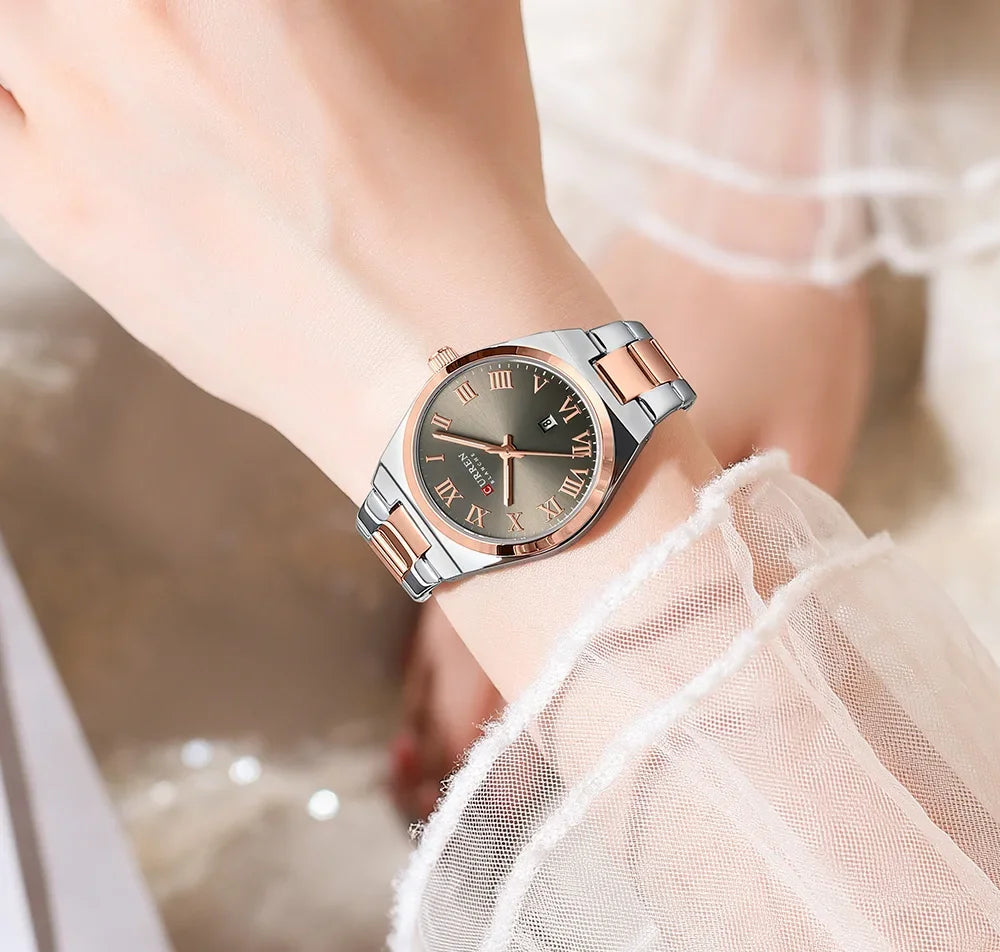 Women Small Face Watch,Stainless Steel Watch Women,Womens Watch with Calendar,Lady Analog Quartz Watch,Ladies Waterproof Watch