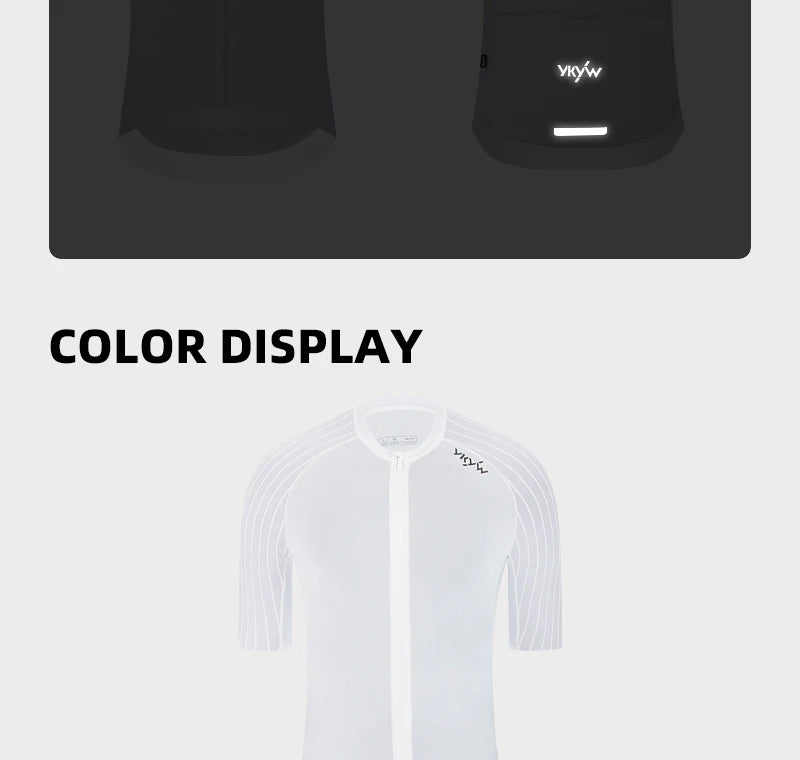 YKYWBIKE Man's Cycling Jersey 2026 Summer Road Bike Shirt YKK Zipper Bicycle Jersey Breathable Aerodynamic Raglan Sleeve