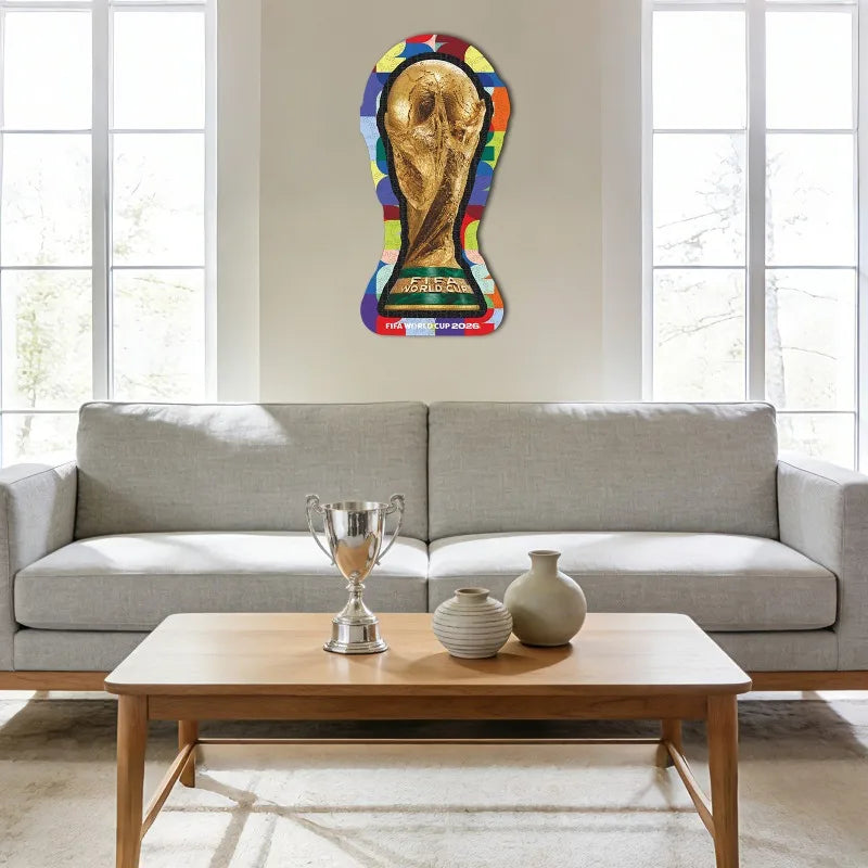 FIFA World Cup Pop Art Theme Wooden Puzzle for Adults Fans Collection Irregular Jigsaw Recreational Toys Sports Enthusiasts Gift