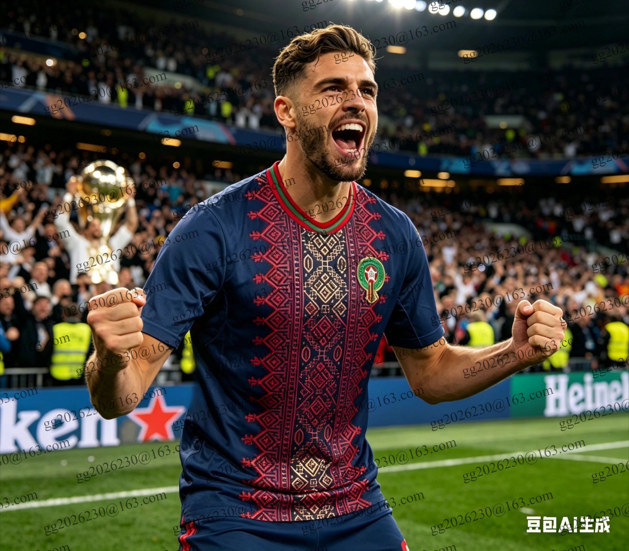 2026 Latest Morocco National Team Football Jersey - Geometric Pattern Design - Fan's Edition - Comfortable and Breathable Family
