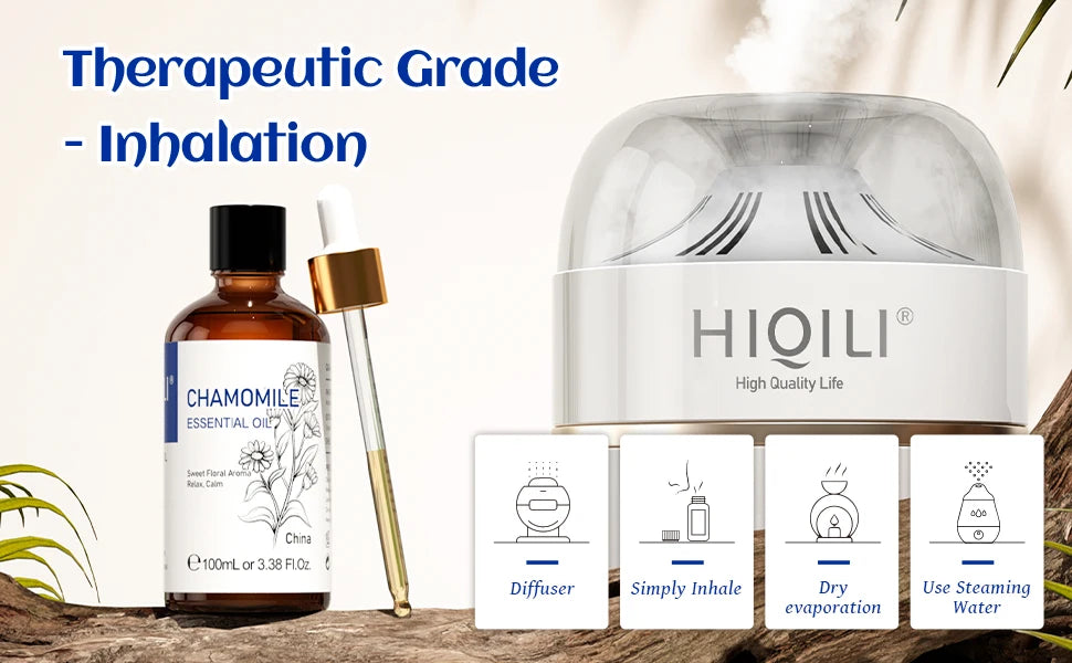 100ML Chamomile Essential Oils,100% Pure Floral Oil for Diffuser, Humidifier, Massage, Valentine's Day, Mother's &Father' Gifts