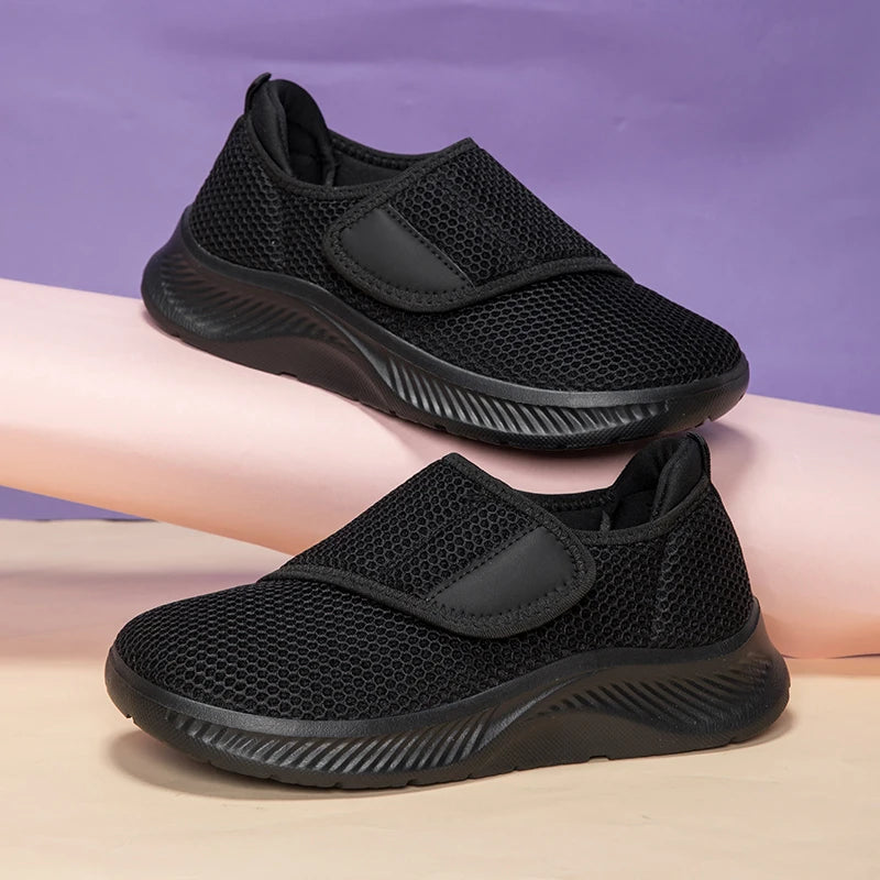 Wide Toe Box Walking Shoes Elderly Men Women Comfort Diabetic Shoes Swollen Foot Orthopedic Sneakers Thumb Eversion Pain Relif