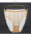 Birdtree Women Silk Panties Thin Maternity Underwear Summer Thin Seamless Lace Large Size High Waist Pregnancy Middle-ageU35516M