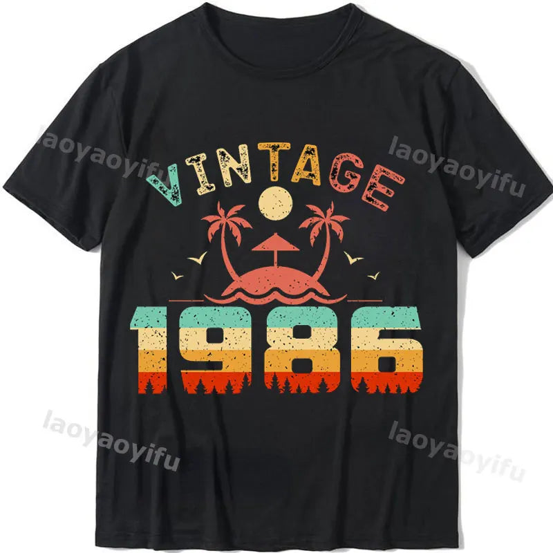 2024 Unisex Summer Tops Tshirt Vintage 1984 Classics Tshire Streetwear Printed T-shirt Top  Retro Style Tshirt