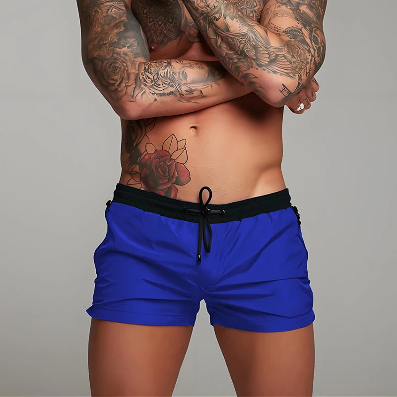 Mens Swim Short Swimwear Board Beach Shorts Quick Dry Men De Bain Homme Man Swimsuit Swim Trunks Bathing Beach Wear Surf Boxer