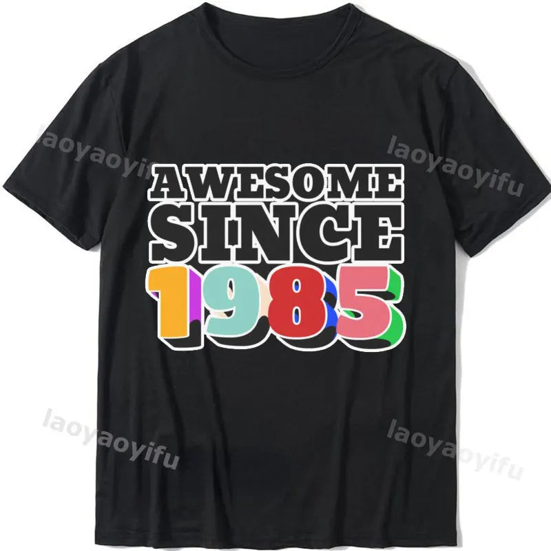 2024 Unisex Summer Tops Tshirt Vintage 1984 Classics Tshire Streetwear Printed T-shirt Top  Retro Style Tshirt