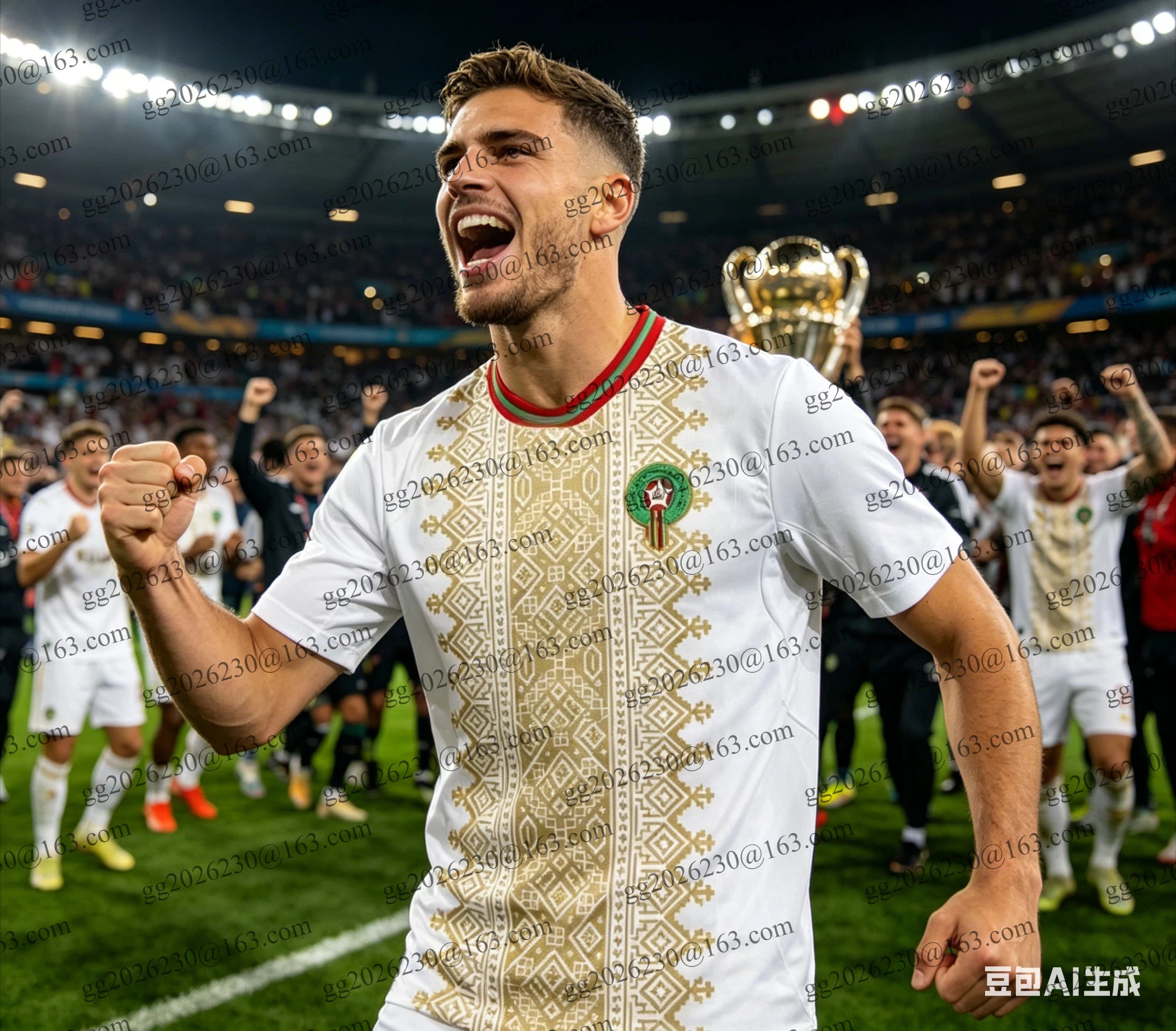 2026 Latest Morocco National Team Football Jersey - Geometric Pattern Design - Fan's Edition - Comfortable and Breathable Family