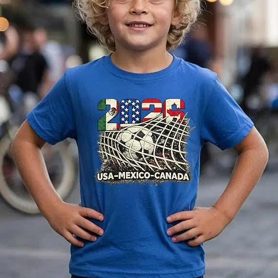 Soccer 2026 Shirts for Women Men USA Shorts Sleeve T-Shirt Football Themed Graphic Tee Top USA Canada Mexico Flags Jersey Gifts