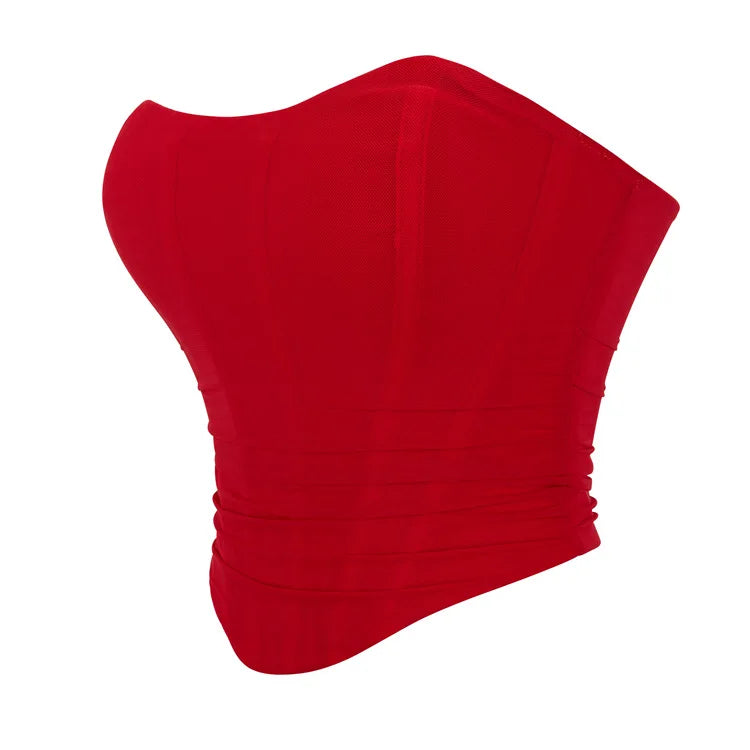 Women's Corset Crop Tops Summer Breathable Mesh Sleeveless Off Shoulder Bustier Skinny Fit Casual Tanks