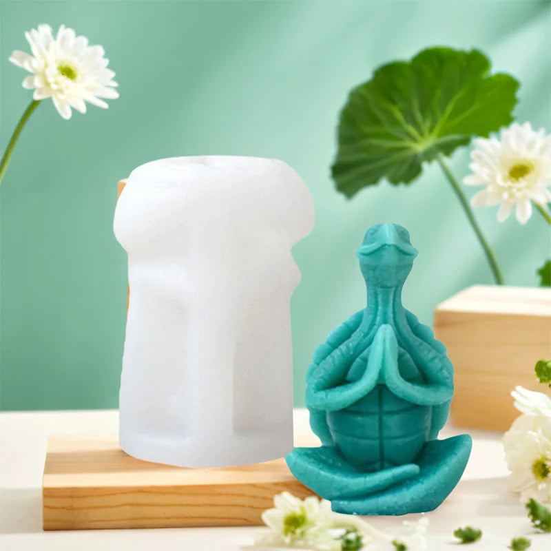 1 piece, Turtle Master 3D Aromatherapy Mushroom Candle Silicone Stone Man Mold Making Decorative Gypsum Pendant