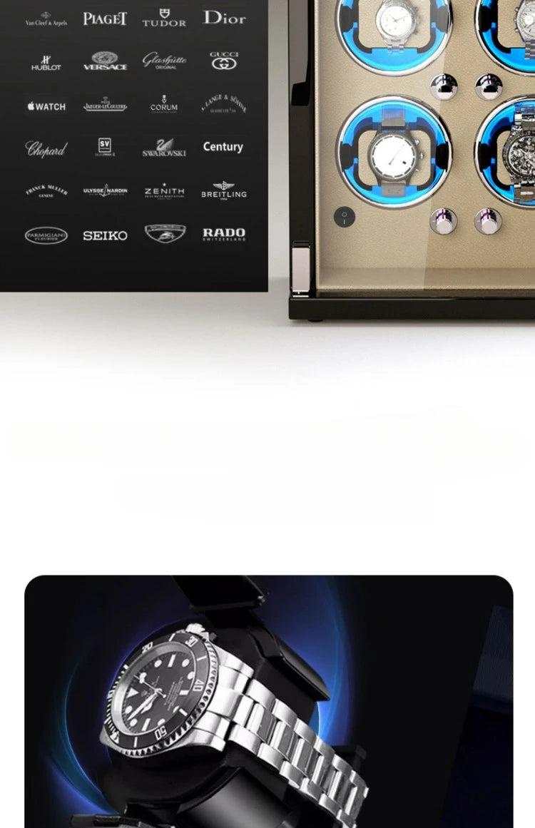 Silent Mechanism Movement Watch Winding Device Household Automatic Rotator Watches Winder Men Mechanical Wrist Watch Storage Box
