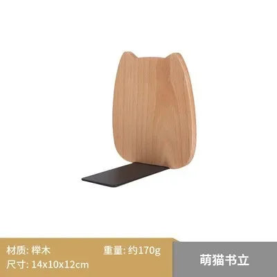 Household Office Shelf Book Stand Wood Desktop Organizer Desktop Office Home Bookends Book Ends Stand Holder Office Supplies