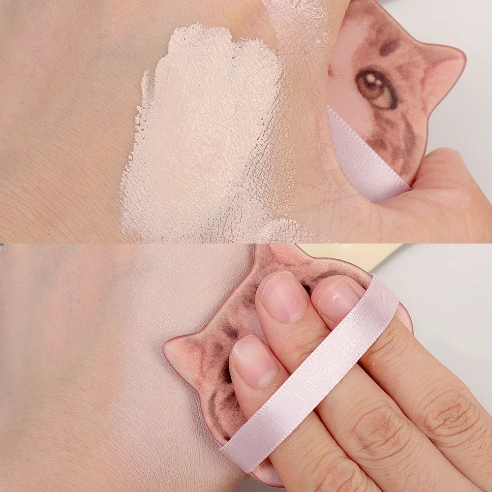 Cute Cat Paw Shaped Makeup Puff, Dual-use for Dry and Wet, Foundation Concealer Sponge, Fine Makeup Tool