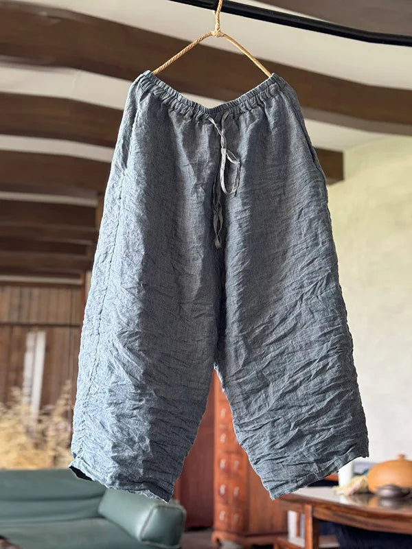 Summer 2026 Harem Pants Women  High Waist Korean Fashion Pantalon Loose Elastic Drap Plus Size Mop Lazy Casual Wide-leg Pants