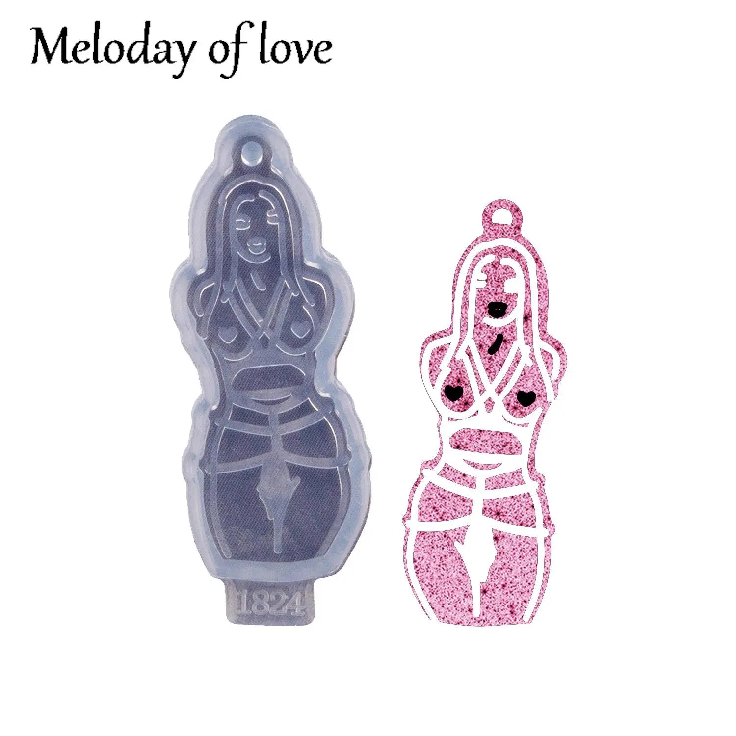Glossy Girl Bikini Epoxy Silicone Resin Keychain Molds, Chocolate Fondant Sugarcraft Sugar Craft Swimsuit Molds DIY Cake DY1837
